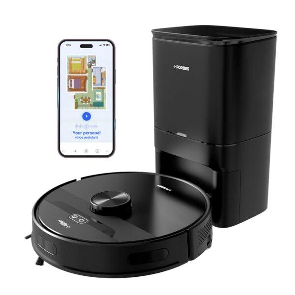 Eureka Forbes SmartClean, 5000Pa HyperSuction Robotic Vacuum Cleaner with Auto Bin (65 Days Hands-Free Cleaning) | LiDAR 3.0 & Home Mapping | Wet Mopping | 5-Hour Run Time | Smart App Control Eureka Forbes SmartClean, 5000Pa HyperSuction Robotic Vacuum Cleaner with Auto Bin (65 Days Hands-Free Cleaning) | LiDAR 3.0 & Home Mapping | Wet Mopping | 5-Hour Run Time | Smart App Control